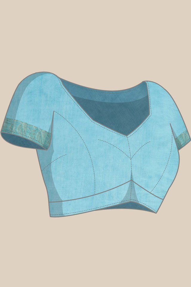 Blue Pure Silk Bhagalpuri Tie And Dye Saree