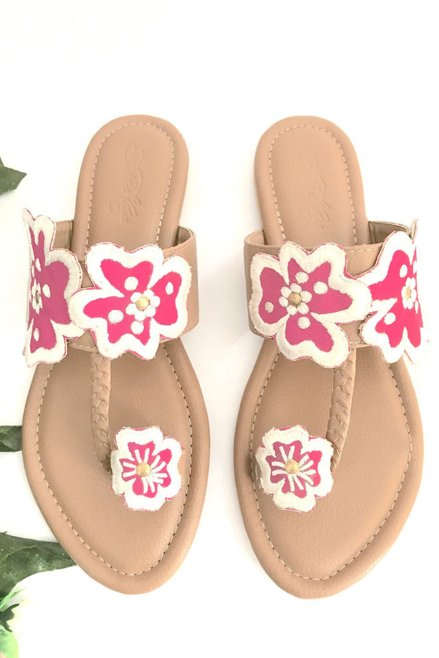 Buy Soft Faux Leather Flats In White And Pink