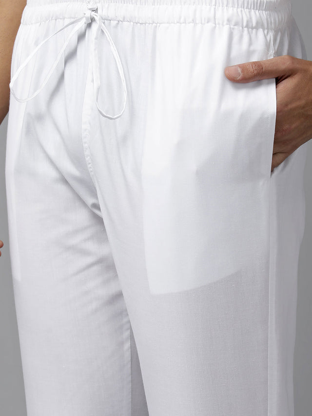 Buy Men's Green Pure Cotton Motif Printed Pathani Set Online - Zoom Out