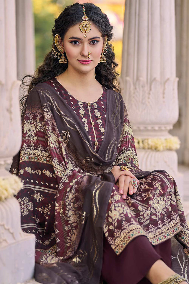 Multi Muslin Digital Printed Palazzo Suit Set