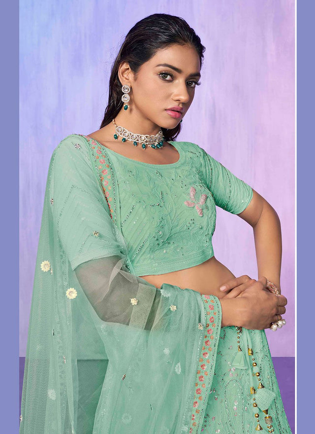 Aqua Net Embroidered Lehenga Choli