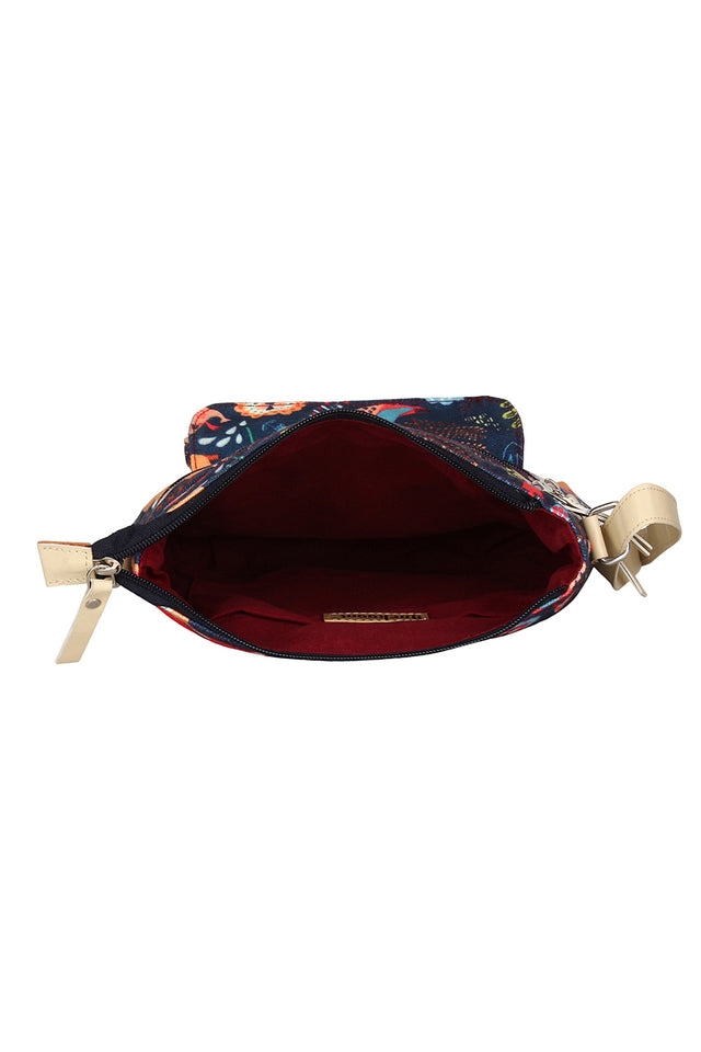 Canvas Sling Bag In Navy