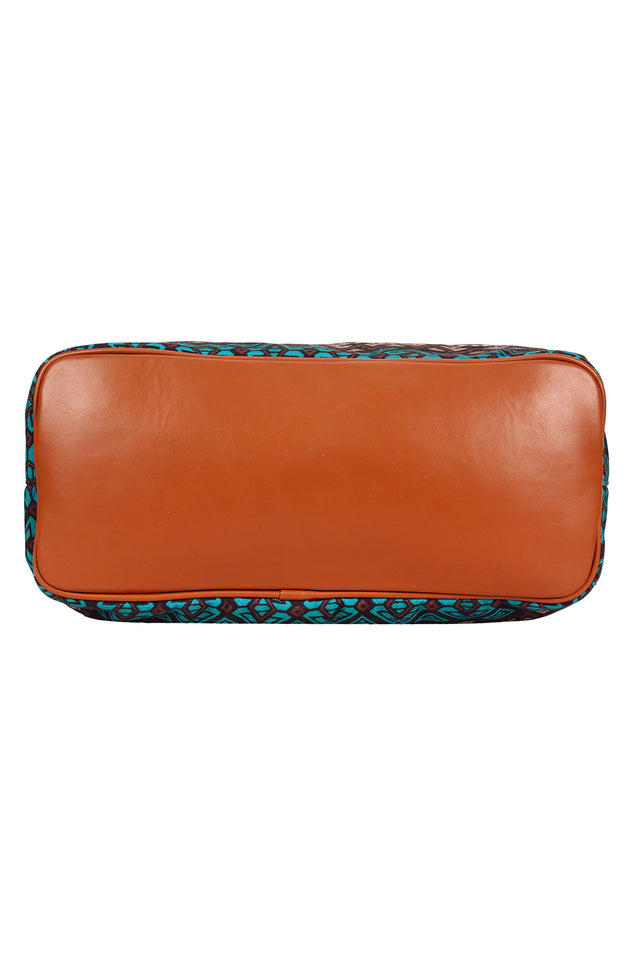 Canvas Sling Bag In Turquoise