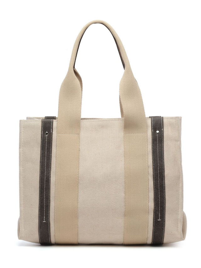 Sisal Cream And Black Solid Cotton Jute And Leather Hand Bag