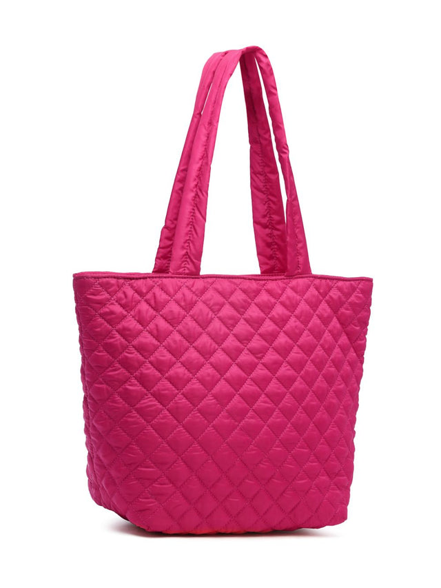 Uno Fuchsia Harlequin Quilted Polyester Tote Bag