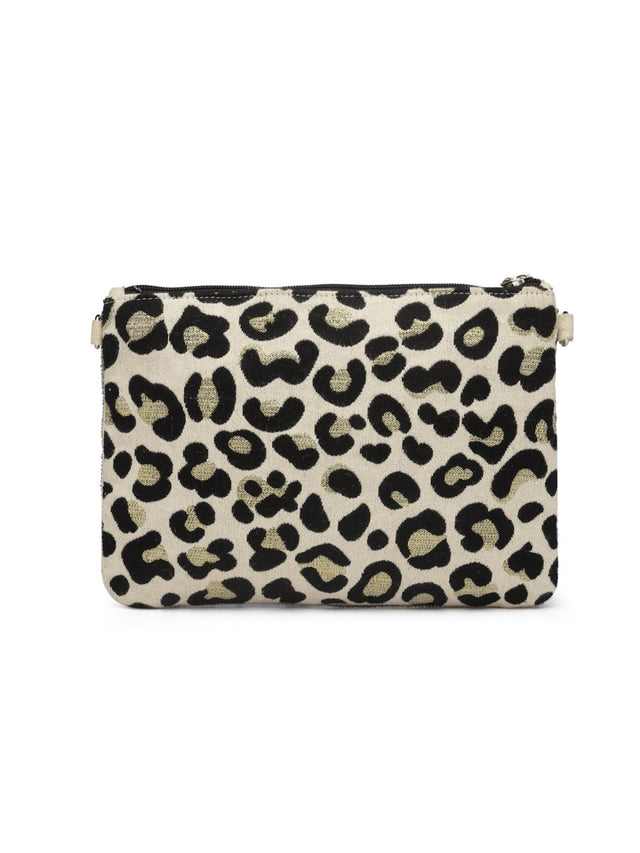 Jungle Black And Multi Boohoo Animal Embellished Handloom Cotton Canvas Sling Bag