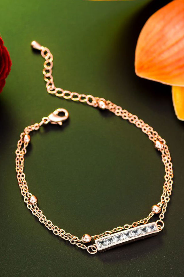 Buy Women's Alloy Bracelate in Rose Gold Online