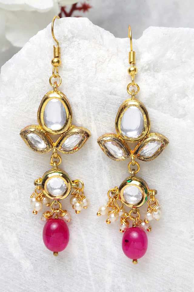 Buy Women's Sterling Silver Drop Earrings in Red