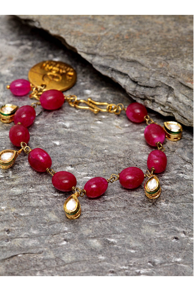 Women's Sterling Silver Bracelets In Red