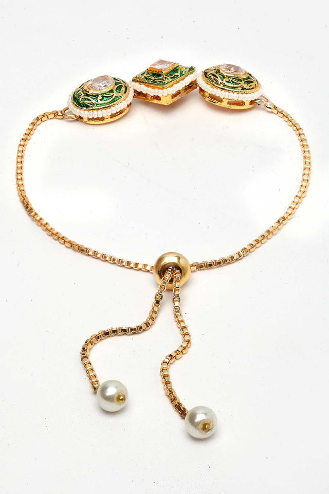 Buy Women's Sterling Silver Bracelet in Green Online - Zoom In