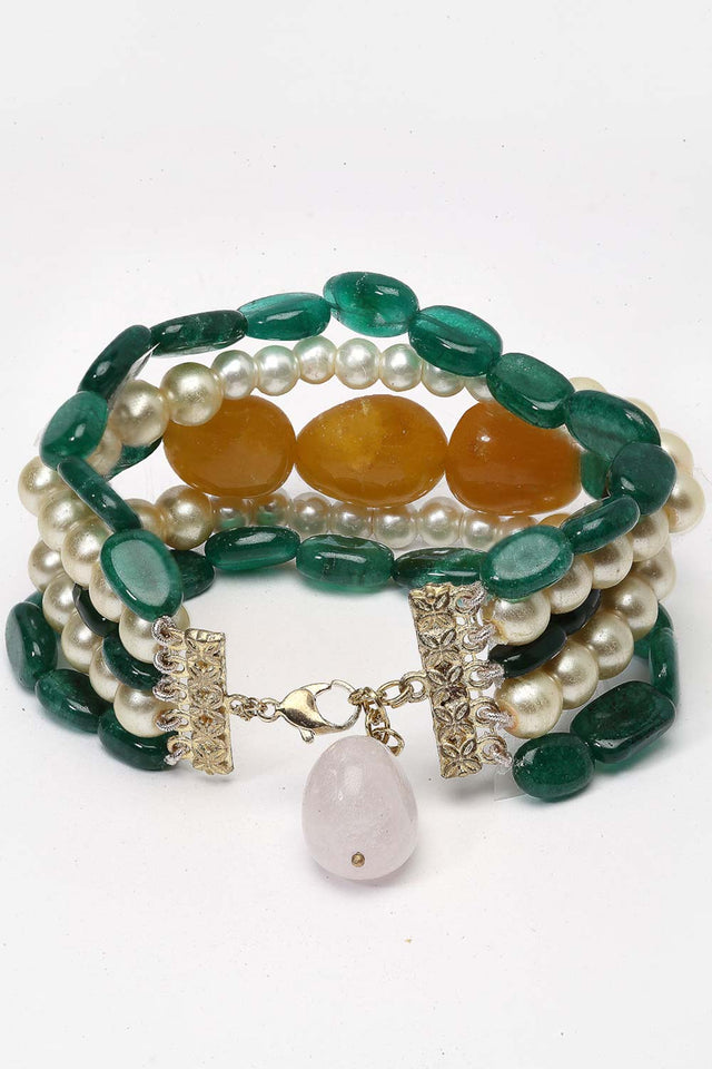 Buy Women's Sterling Silver Bracelet in Green Online - Zoom In