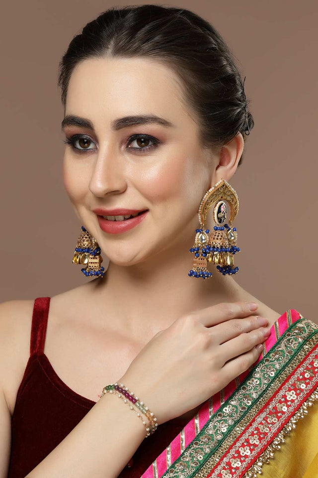 White And Green Pearls And Natural Stones Adjustable Bracelet