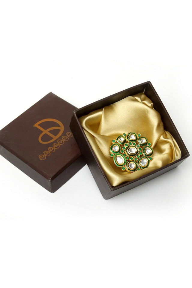 Women's Copper Ring In Green