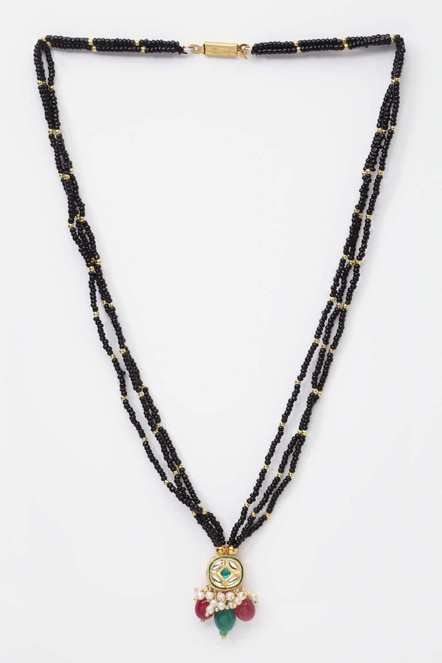 Buy Women's Copper Mangalsutras in Black Online - Back