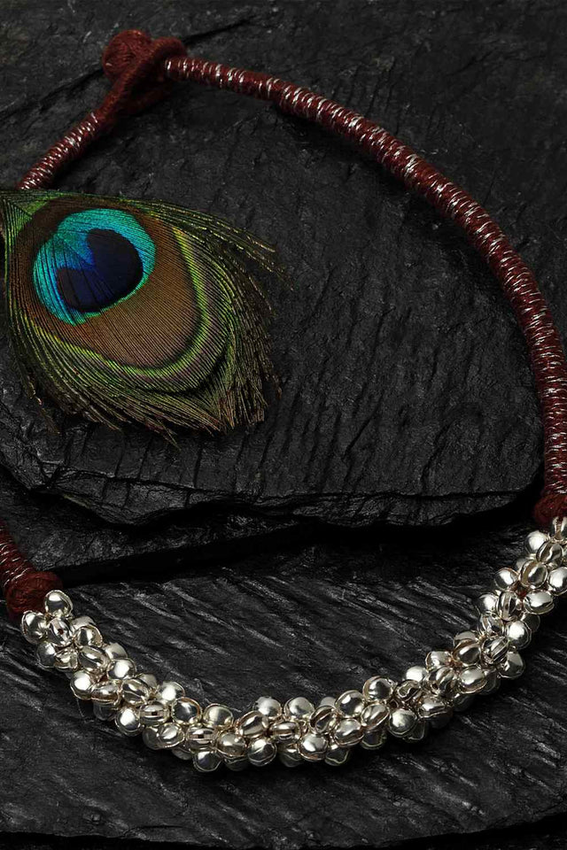 Buy Women's Silver Necklace in Brown