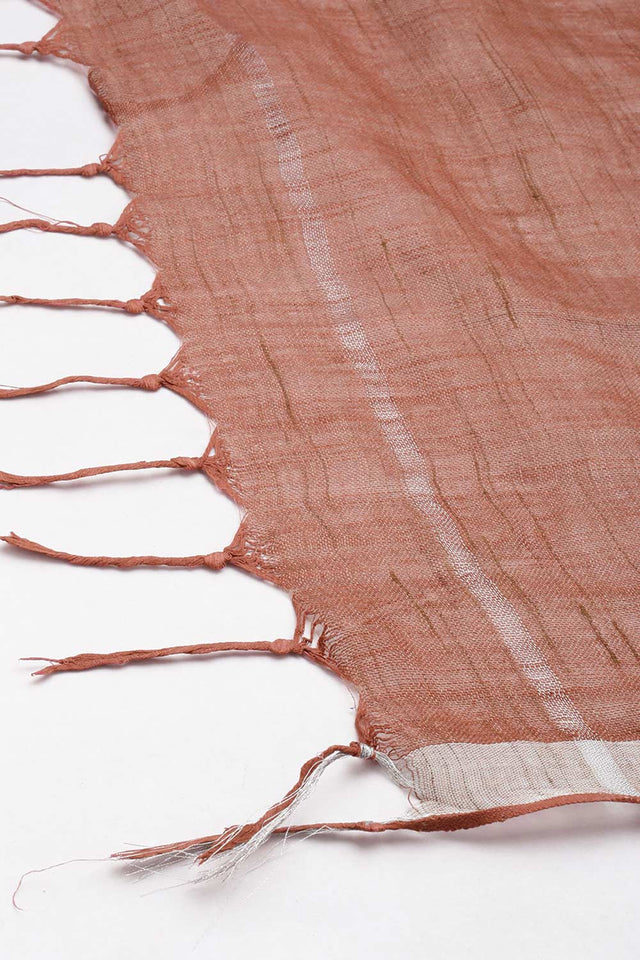 Brown Silk Blend Bhagalpuri Handloom Causal Dupatta