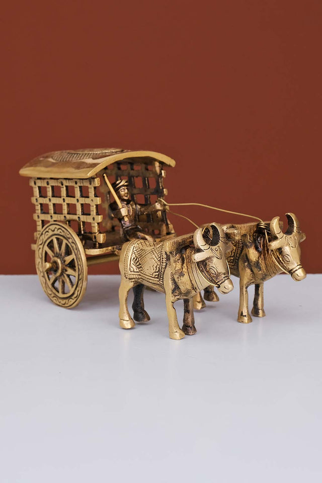 Brass Bullock Cart Decor (EK1102)