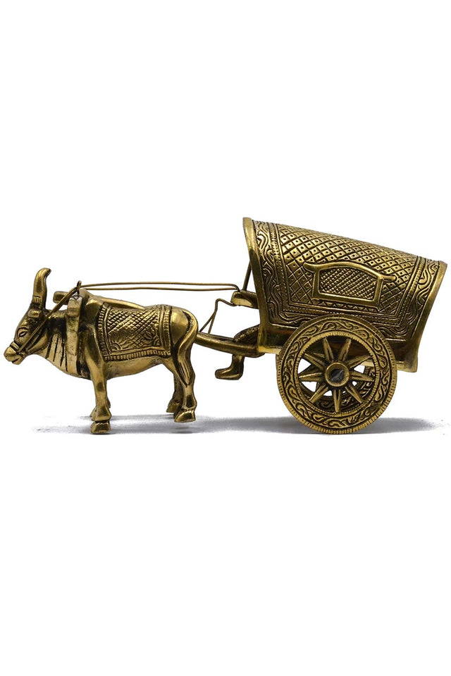 Brass Bullock Cart Decor