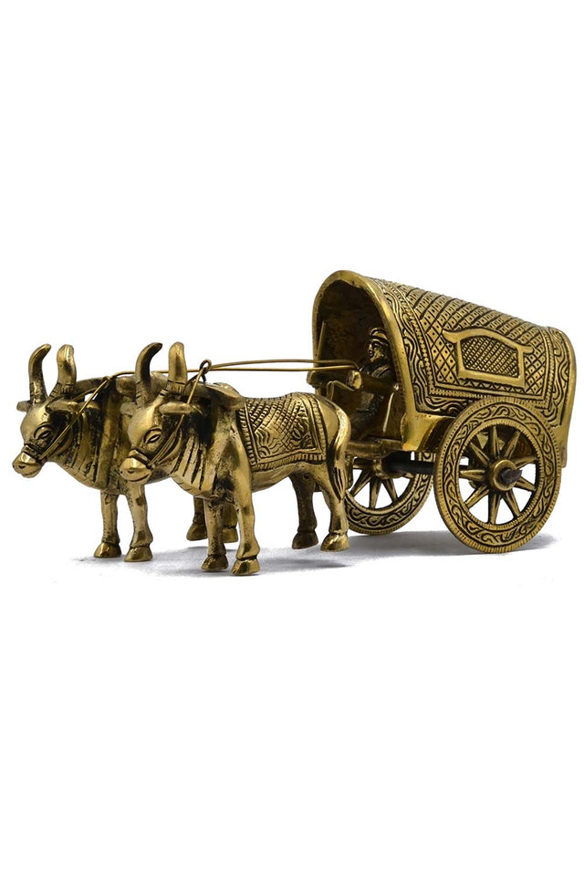 Brass Bullock Cart Decor