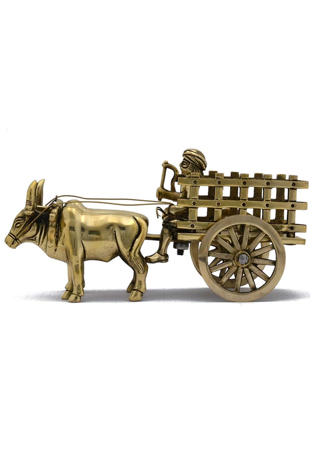 Brass Bullock Cart Decor