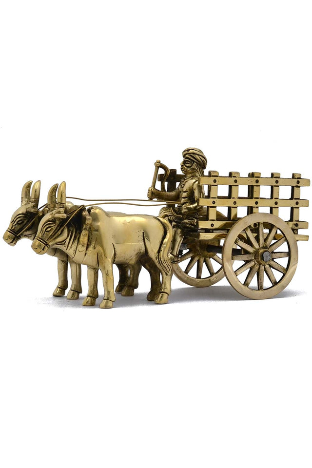 Brass Bullock Cart Decor