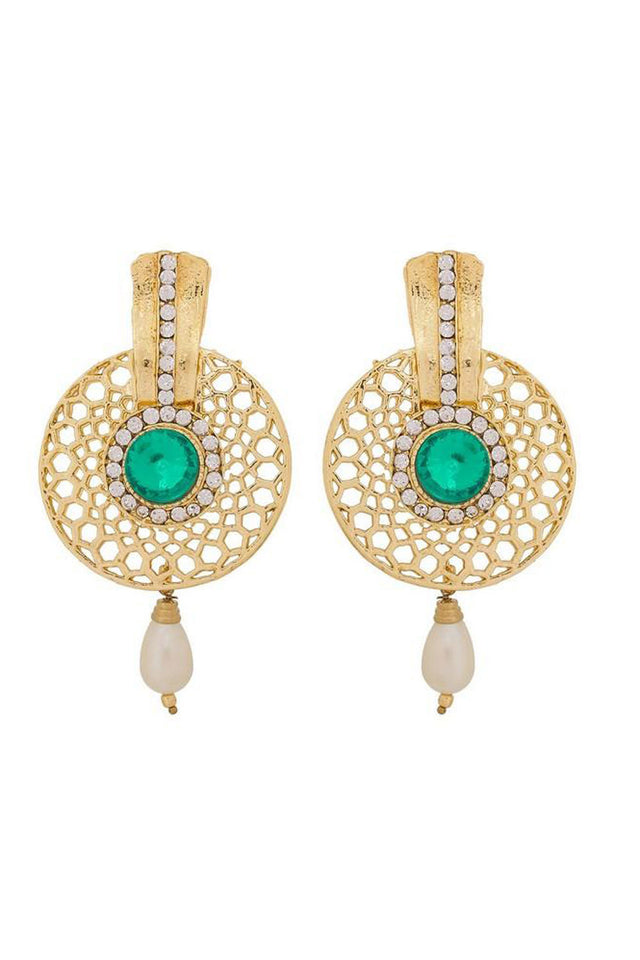 Shop Alloys Earring For Women's in Green At KarmaPlace