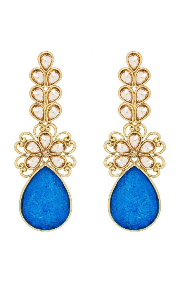 Shop Alloys Earring For Women's in Blue, Gold and White At KarmaPlace