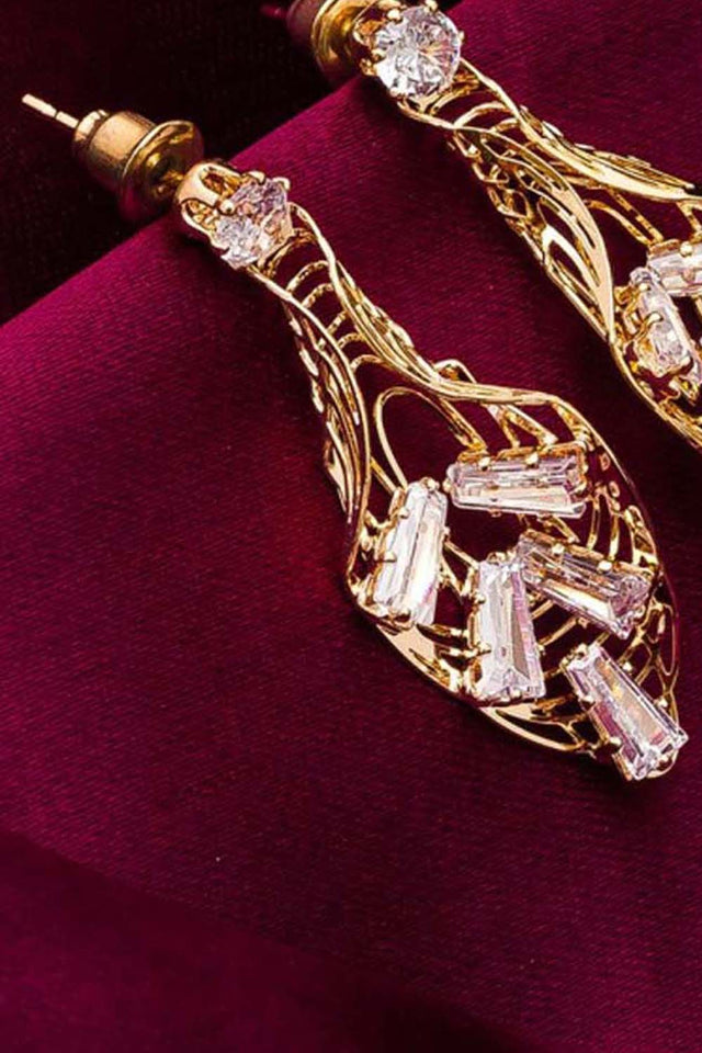 Shop Alloy Drop Earrings For Women's in Gold At KarmaPlace