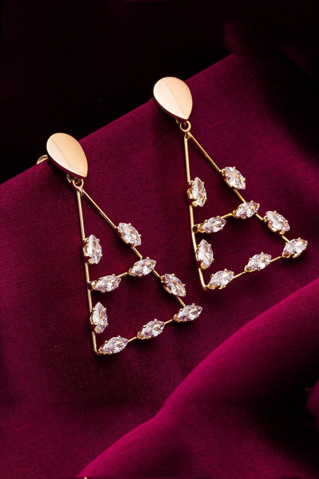 Buy Women's Alloy Drop Earrings in Gold Online