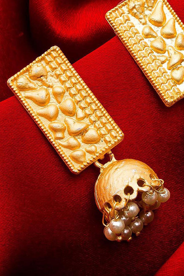 Shop Copper Large Dangle Earrings For Women's in Gold At KarmaPlace