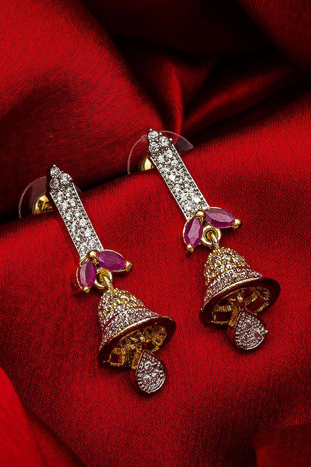 Buy Women's Alloy Large Dangle Earrings in Silver and Gold Online