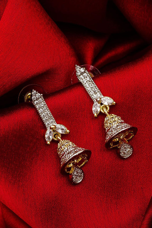 Buy Women's Alloy Large Dangle Earrings in Silver and Gold Online