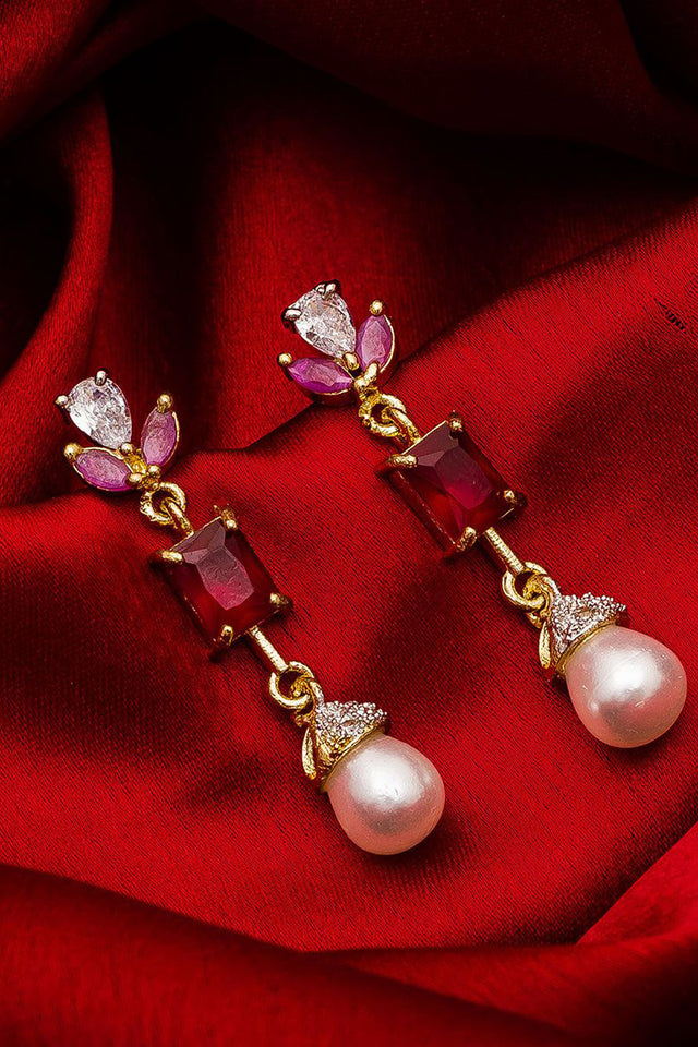 Buy Women's Alloy Large Dangle Earrings in Silver and Gold Online