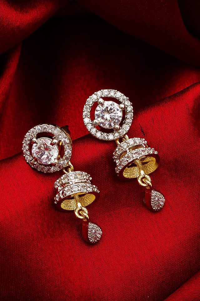 Buy Women's Alloy Drop Earrings in Silver and Gold Online