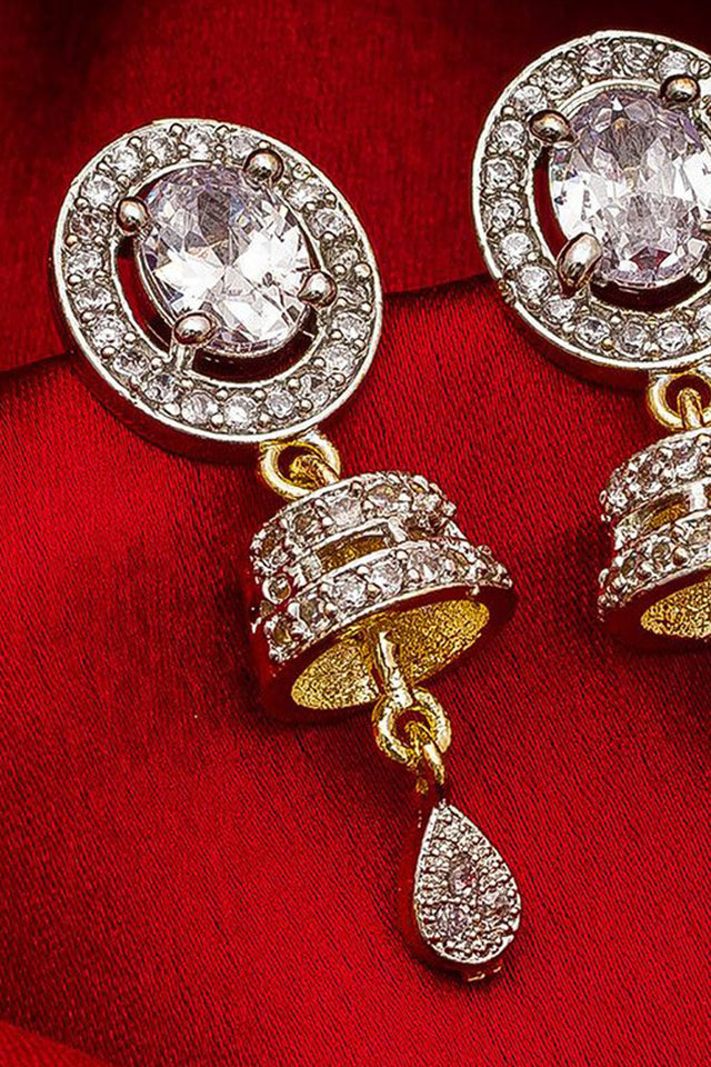 Women's Alloy Drop Earrings In Silver And Gold