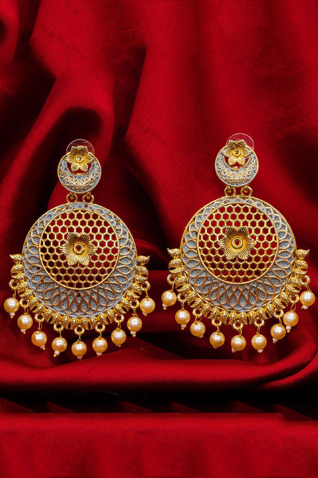 Women's Alloy Large Dangle Earrings In Grey