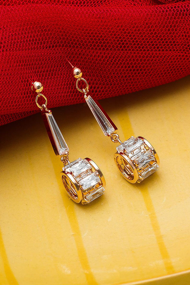 Buy Women's Alloy Drop Earrings in Gold at KarmaPlace