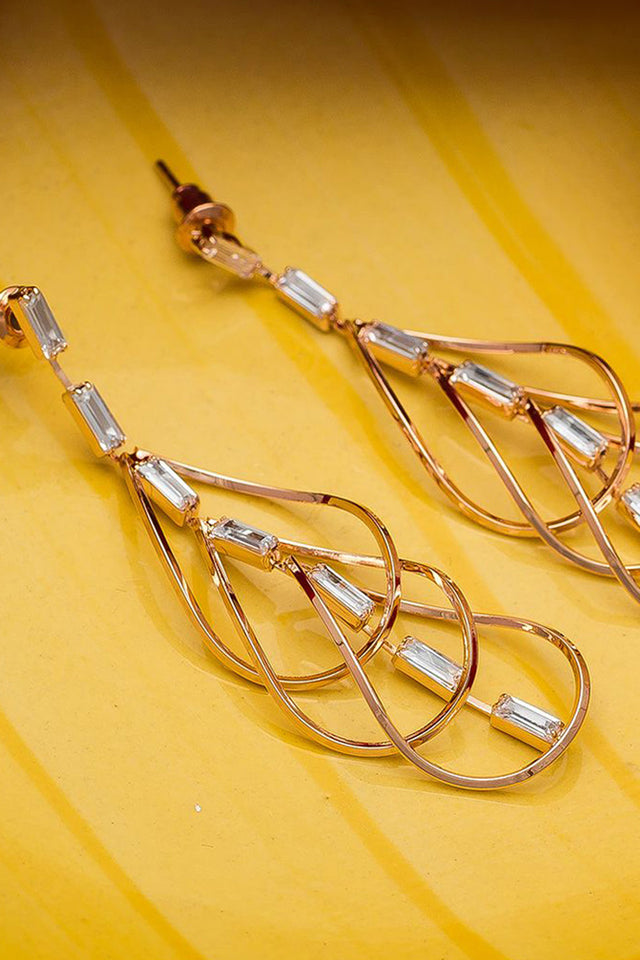 Shop Alloy Large Dangle Earrings For Women's in Gold At KarmaPlace