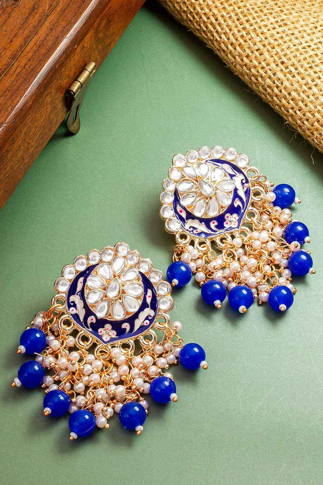 Gold Plated Crescent Shaped Chandbalis