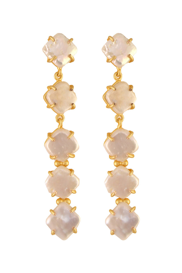 Fresh Water Pearl Long Earrings (FEMCJ002)