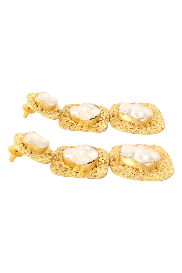 Baroque Pearl Statement Earrings (FEMCJ008)