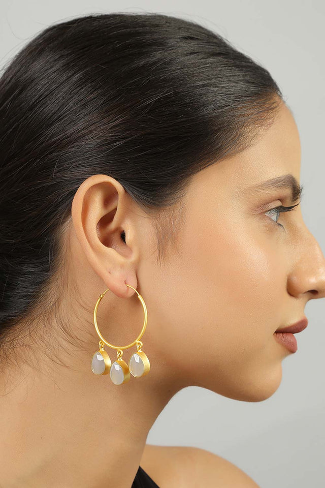 Classic Gold Hoop Earrings (FEMCJ020)