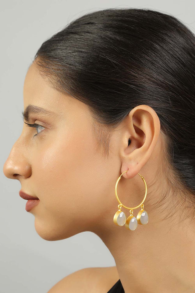 Classic Gold Hoop Earrings (FEMCJ020)