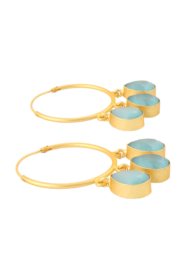 Contemporary Gold Hoop Earrings (FEMCJ022)