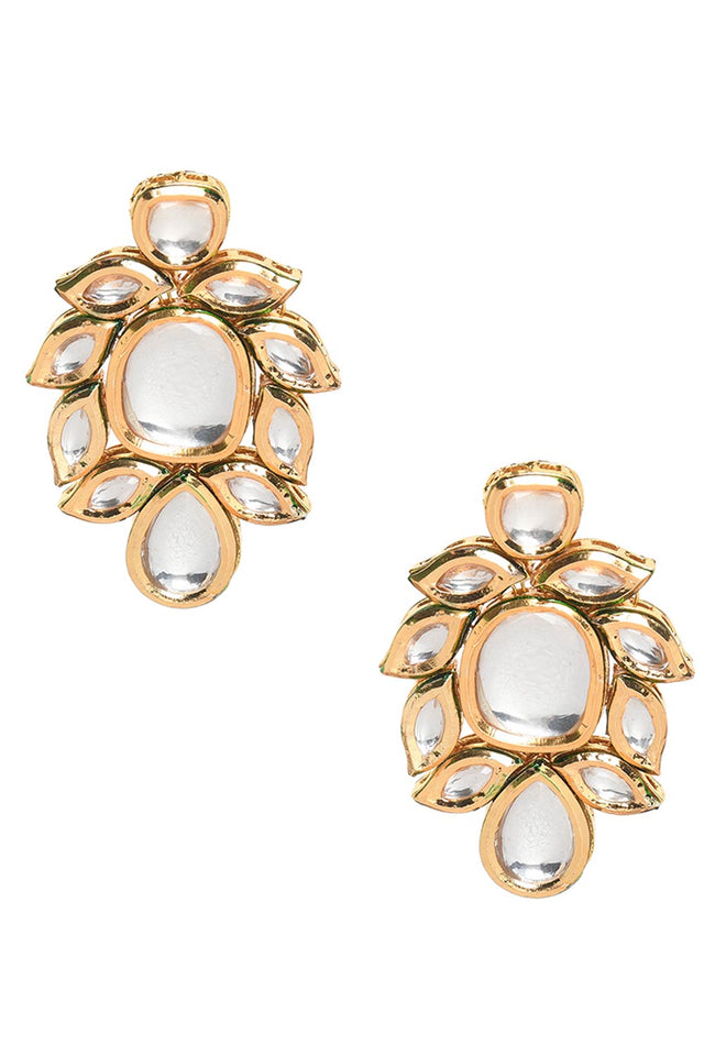 Handcrafted Kundan Embellished Kundan Earrings (FEMDW013)