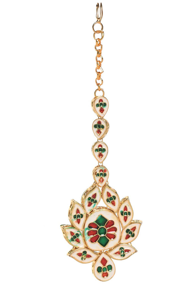 Handcrafted Kundan Mang Tikka