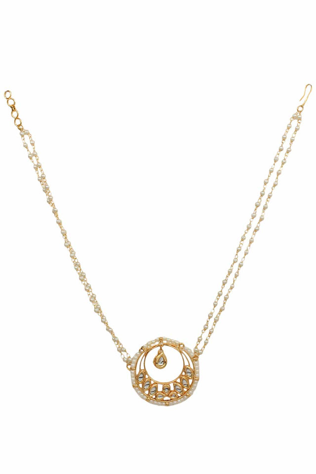 Gold Toned Choker Necklace (FEMDW035)