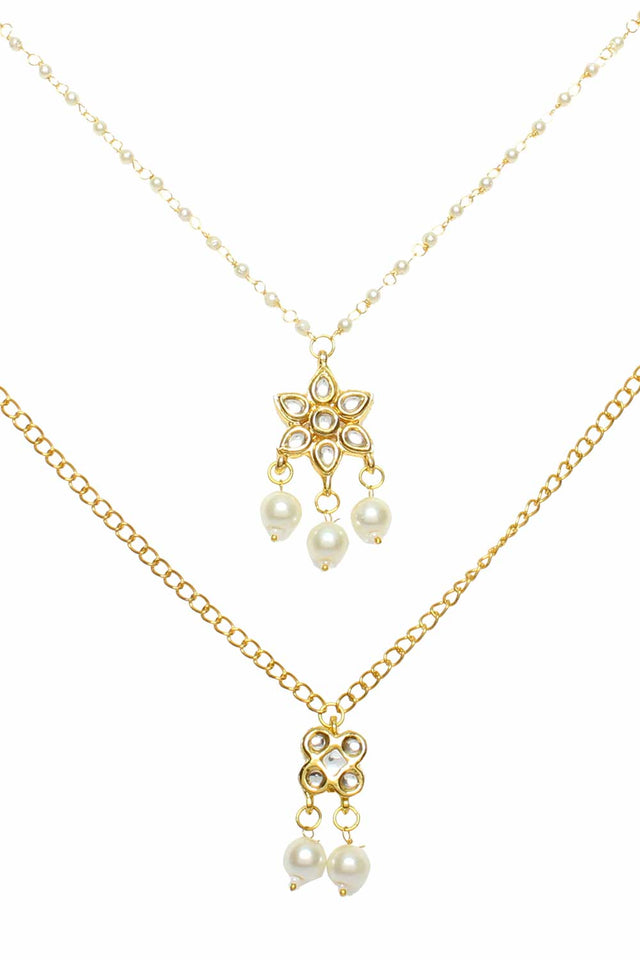 Multilayered Kundan Embellished Necklace (FEMDW039)