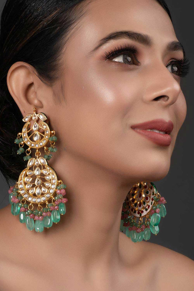 Handcrafted Kundan Inspired Earrings (FEMERS055)