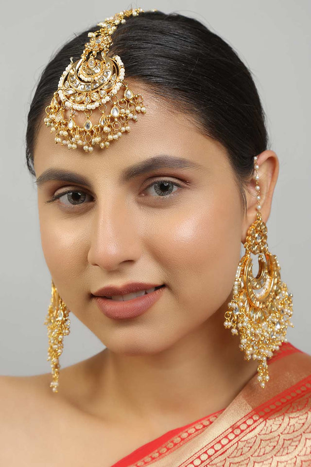 Kundan Chandbali And Maang Tikka Set (FEMKD014)